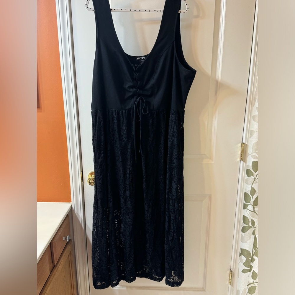 Hot Topic plus size skull lace tank maxi dress